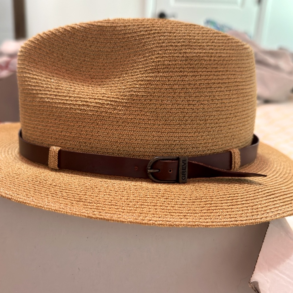 NWOT handwoven 100% Abaca (Manila hemp) Grevi-Dick Tracy hat “The Cary”- - Picture 4 of 15